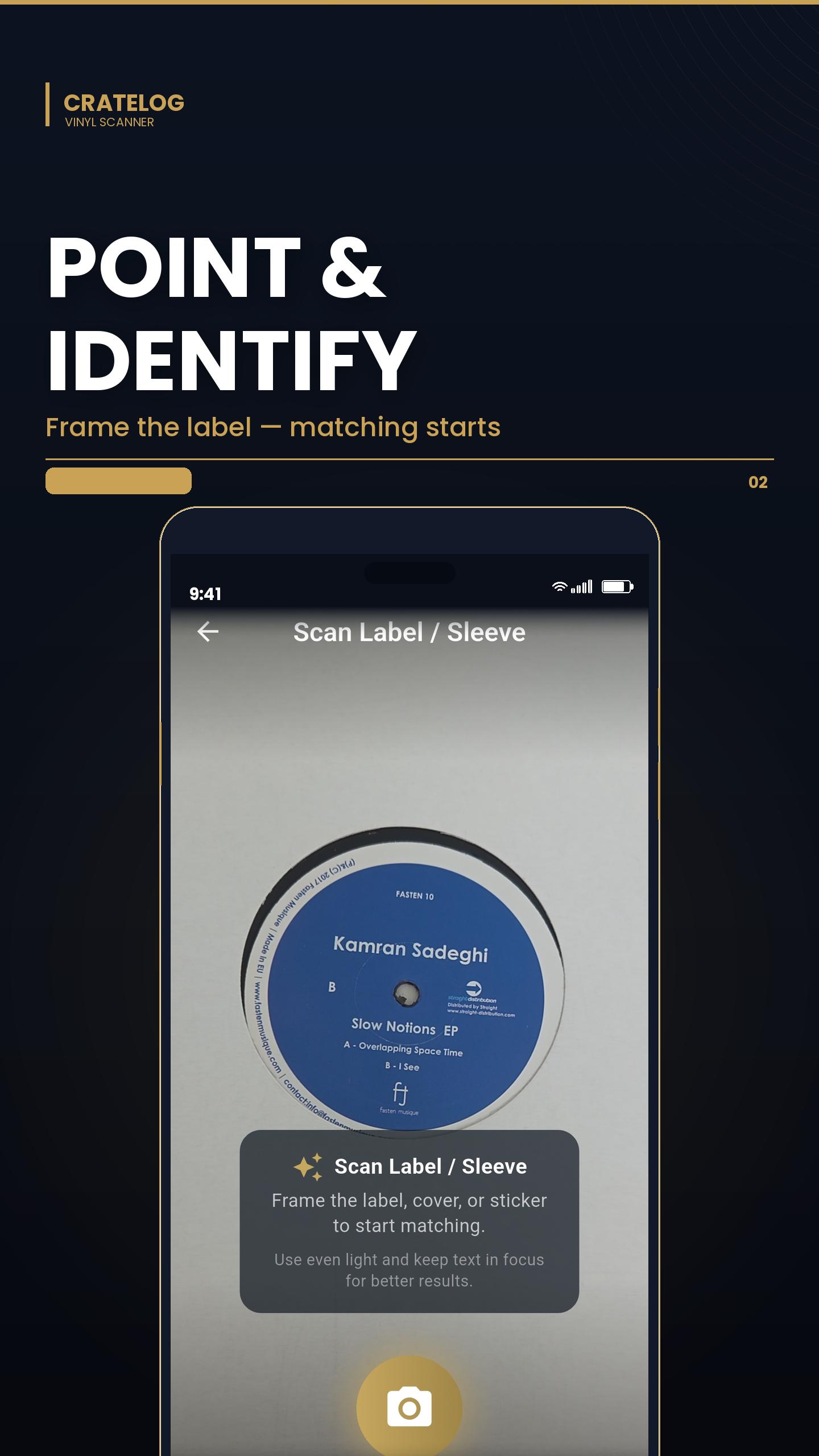 Label identification screen